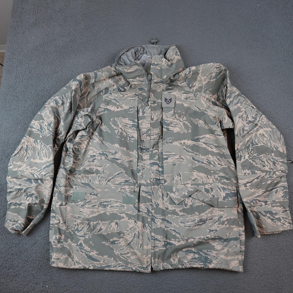 Tennier Industries APECS Parka Mens Large Short Air Force Tiger Stripe Camo